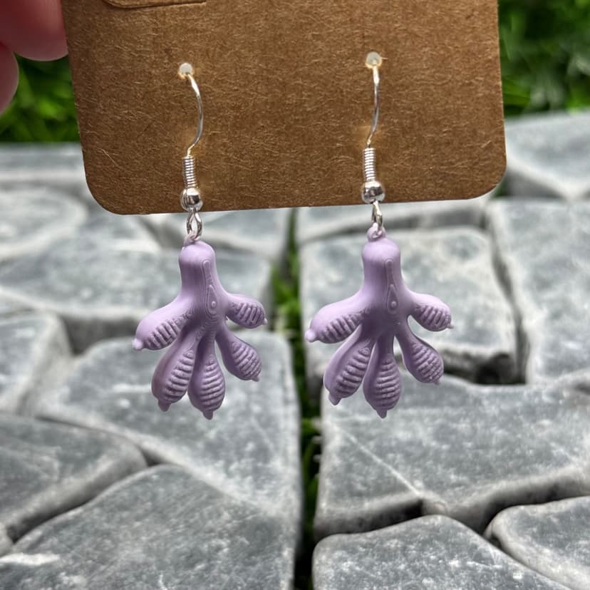 Gecko Foot Earrings